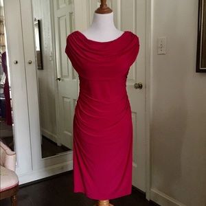Figure flattering red cocktail dress